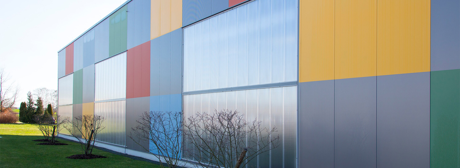 Translucent façade on building envelope