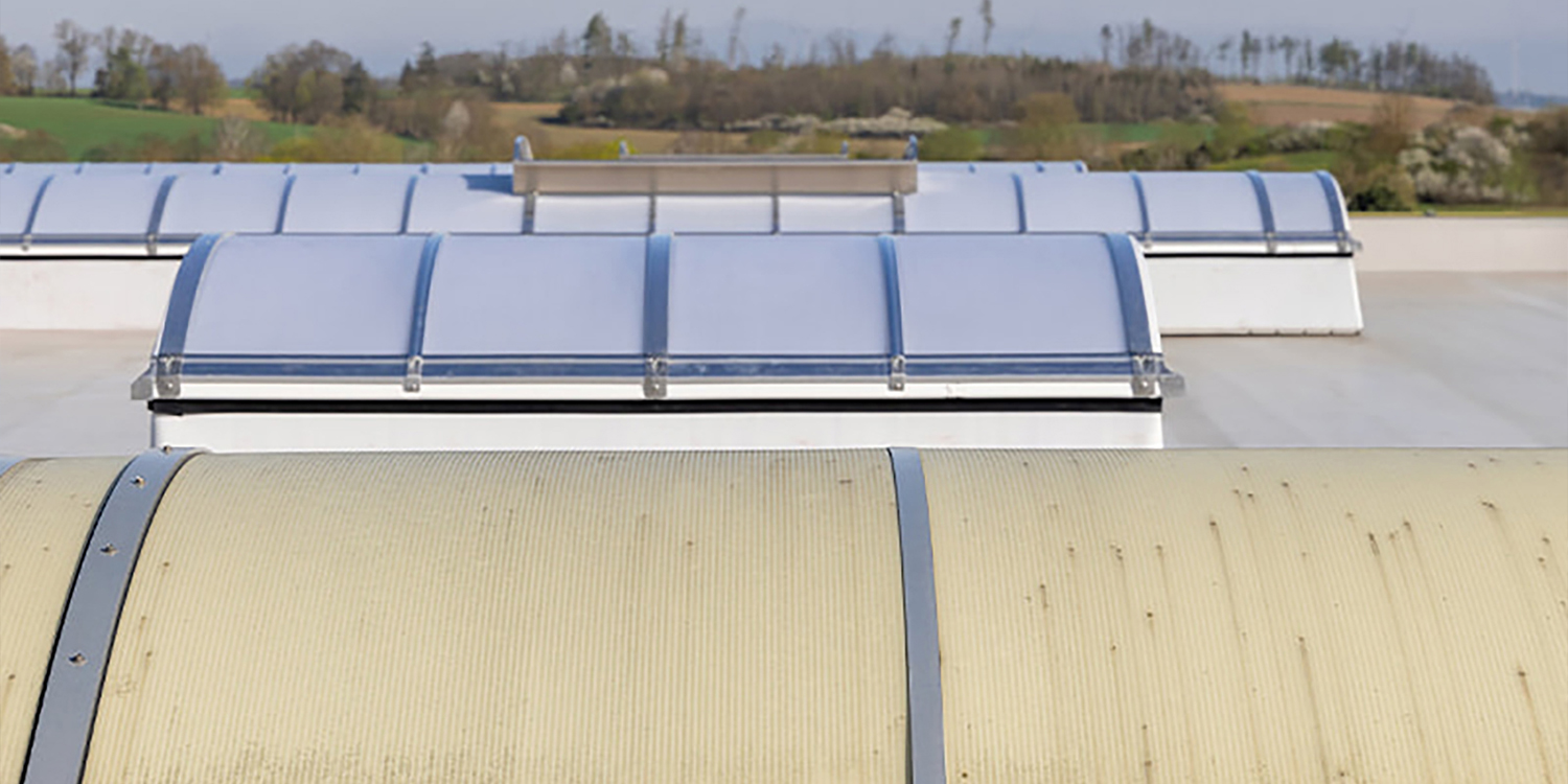 Barrel Vault rooflights on a flat roof