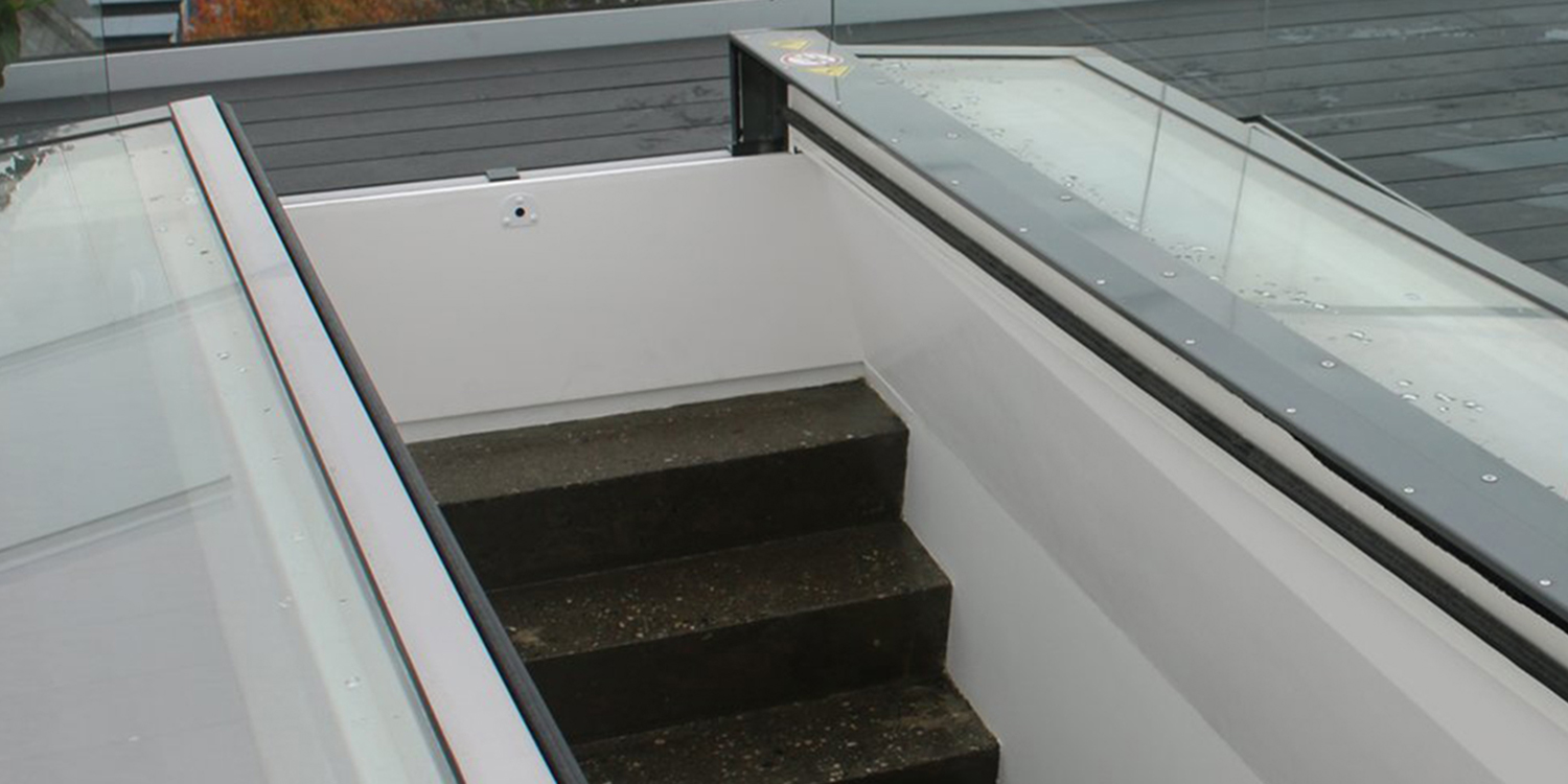 2 leaf sliding roof access hatch