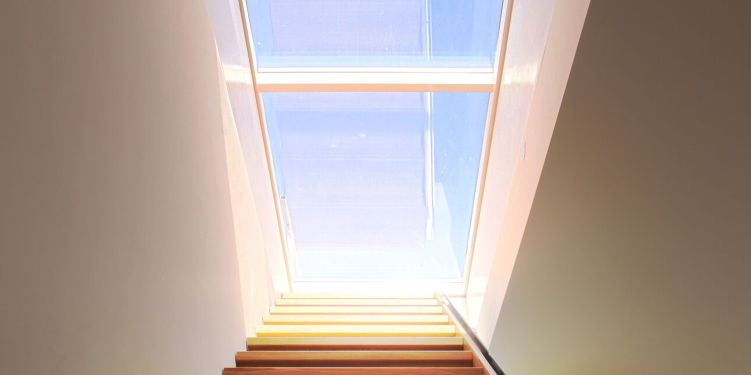 internal view of daylight flooding attic 