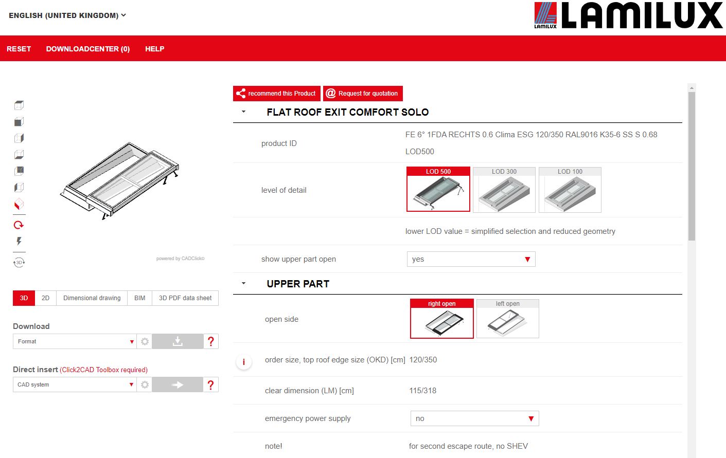 bim configurator screen capture