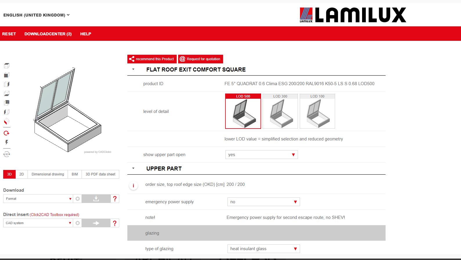 Bim configurator screenshot