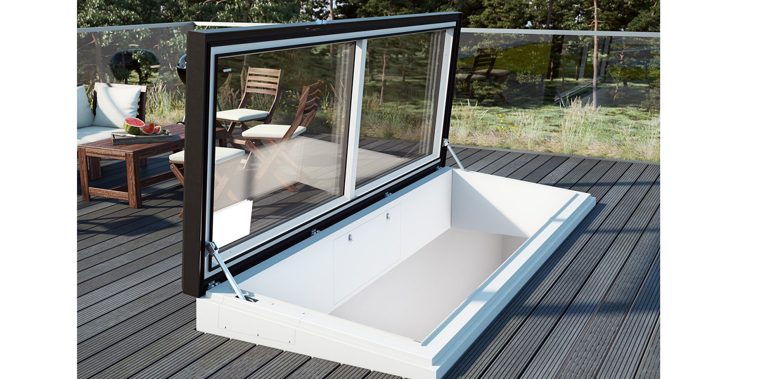 roof access hatch swing