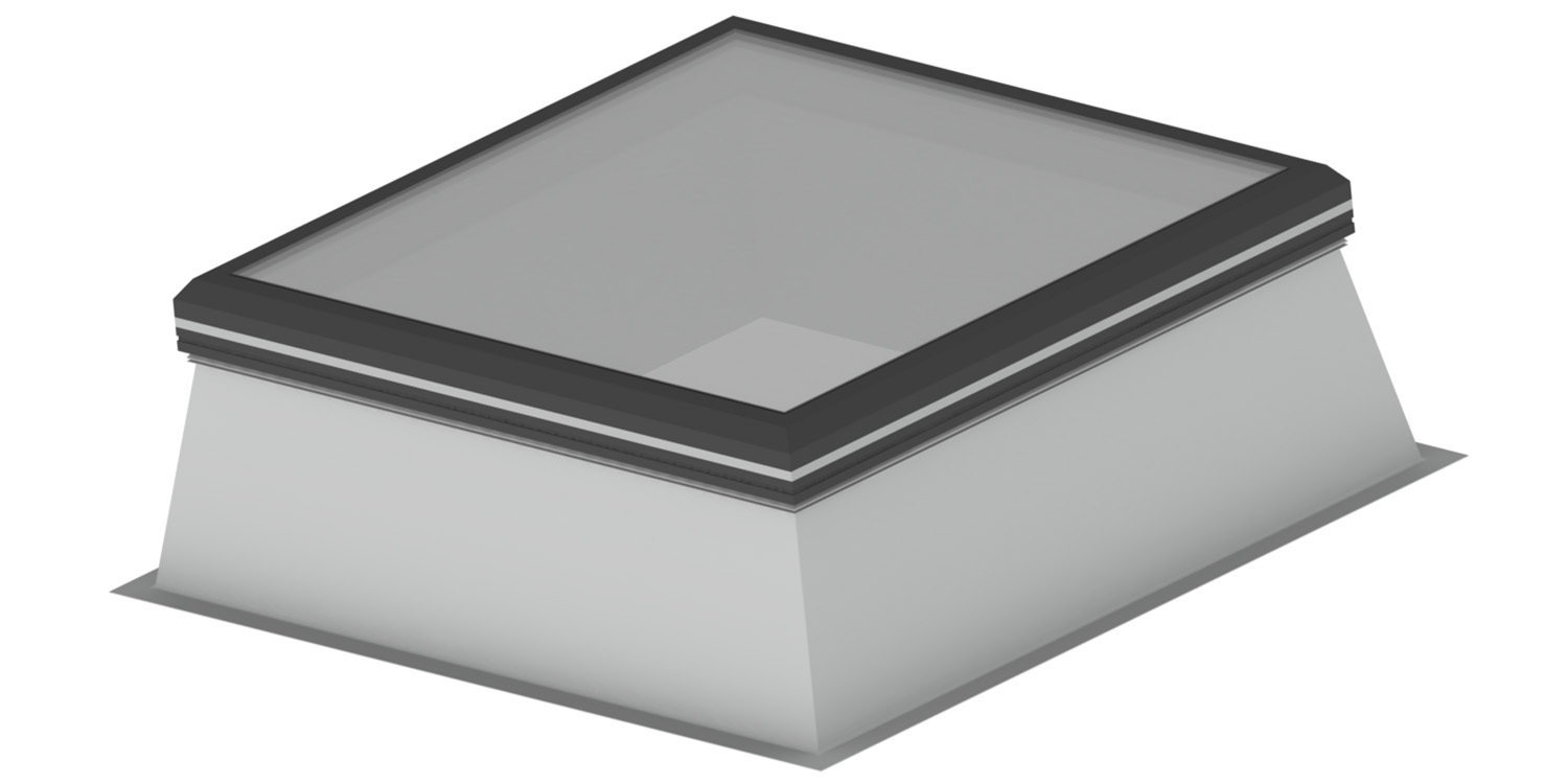 flat passivhaus glass rooflight cut out image