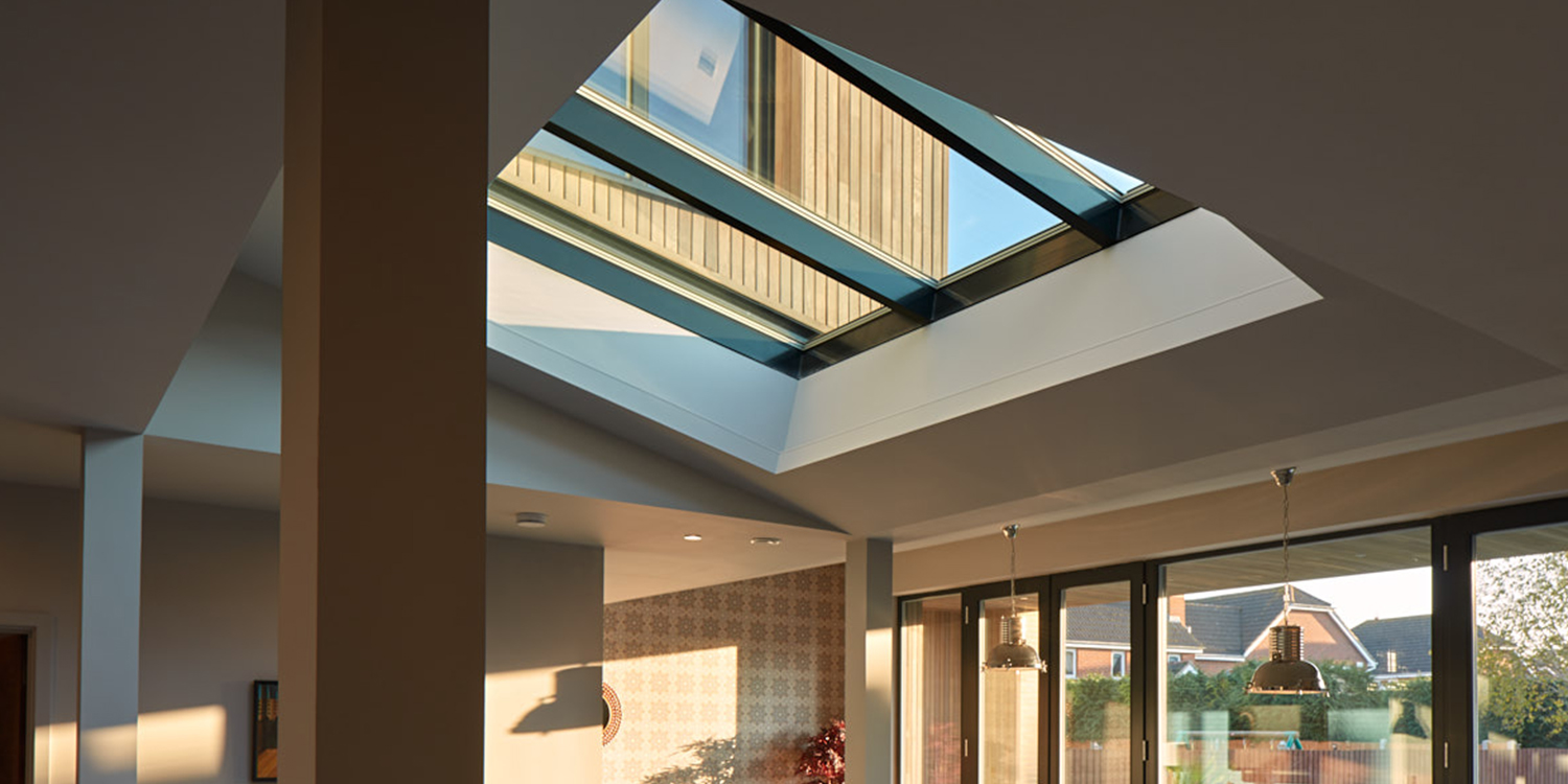 Passivhaus rooflight in kitchen