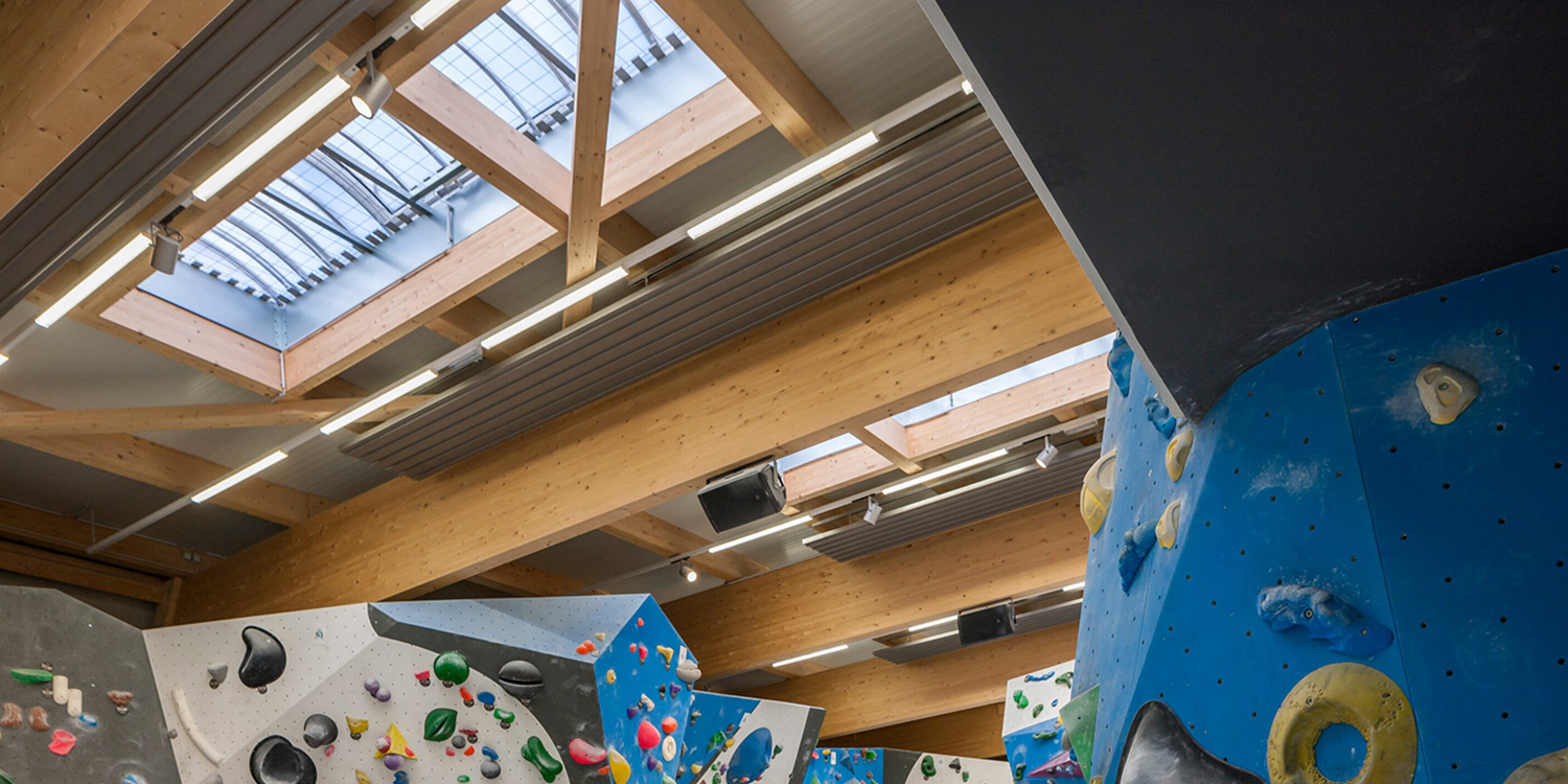 Example of installed barrel vault rooflight