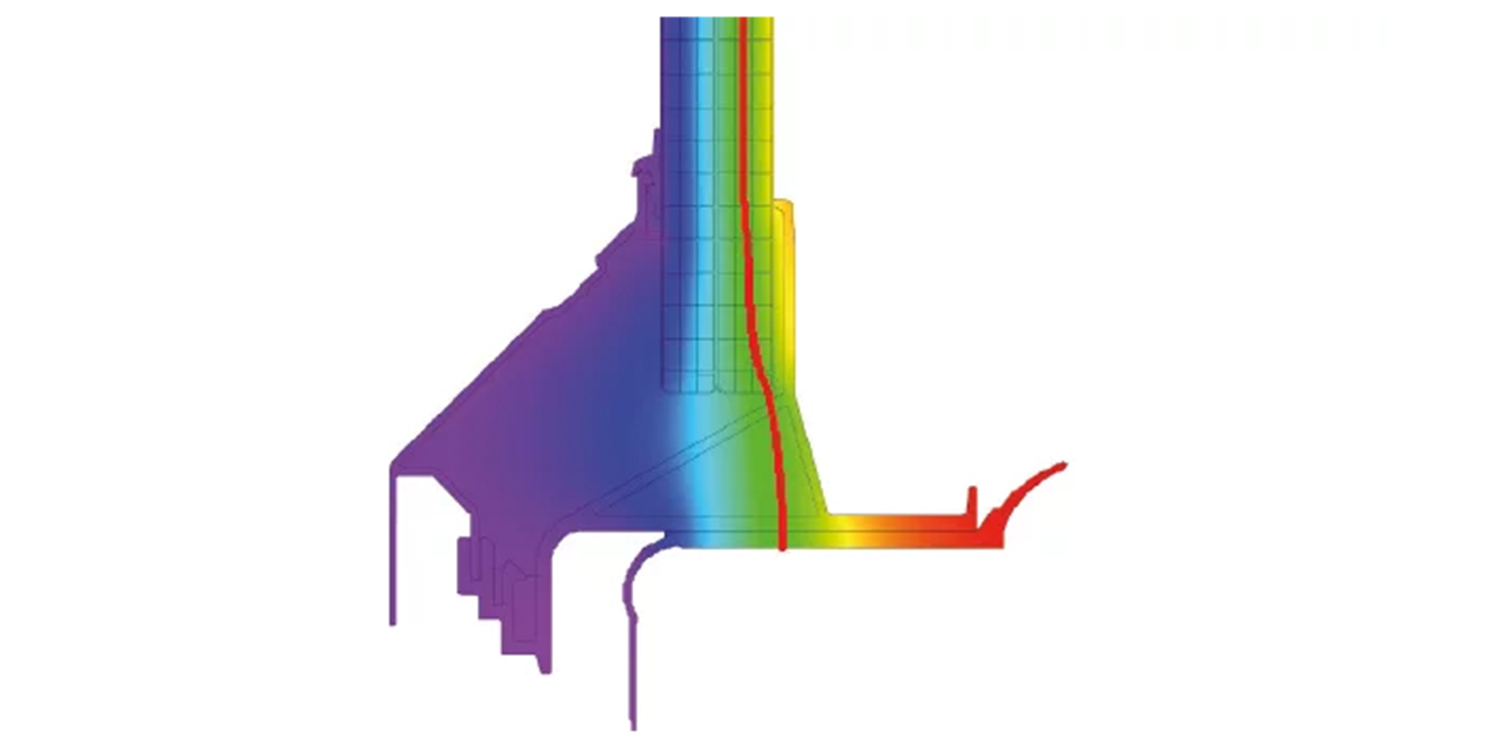 Gable base profile isothermal line