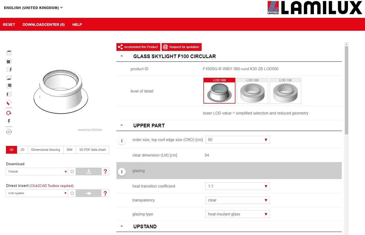 BIM configurator screenshot