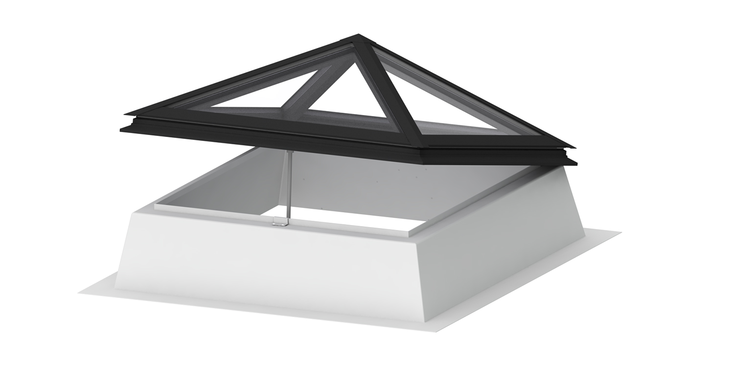 Opening pyramid rooflight