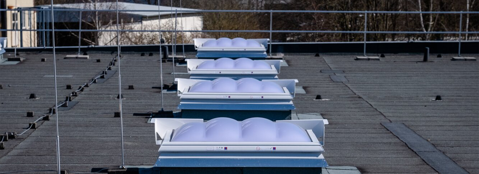 rooflight dome on flat roof