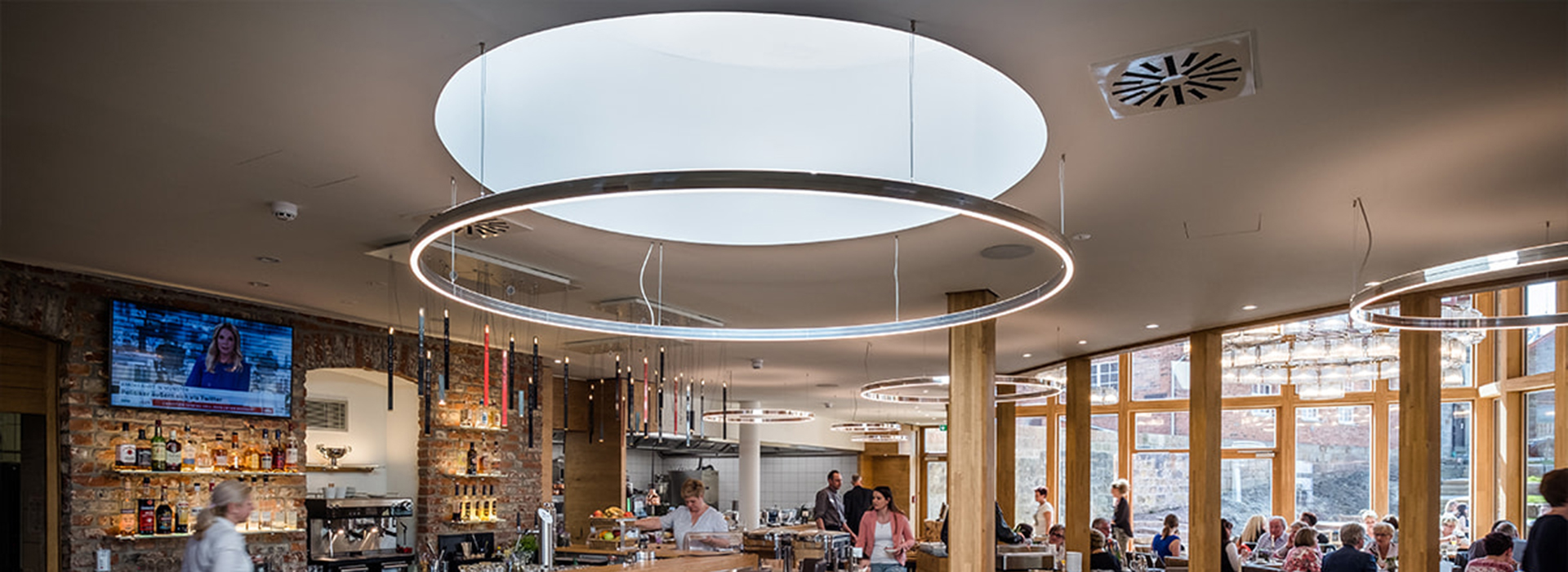 Circular glass skylight