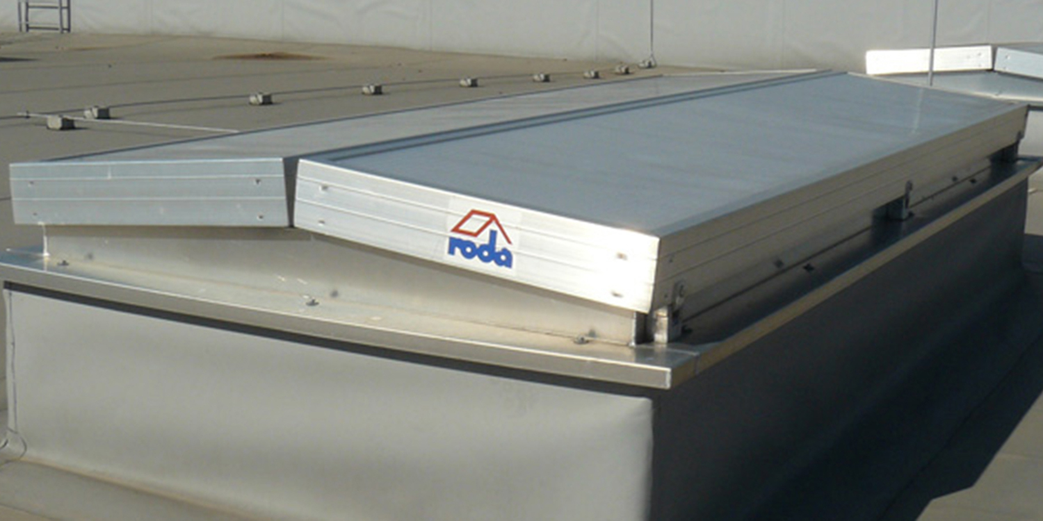 double-skinned aluminium flapped natural ventilation unit