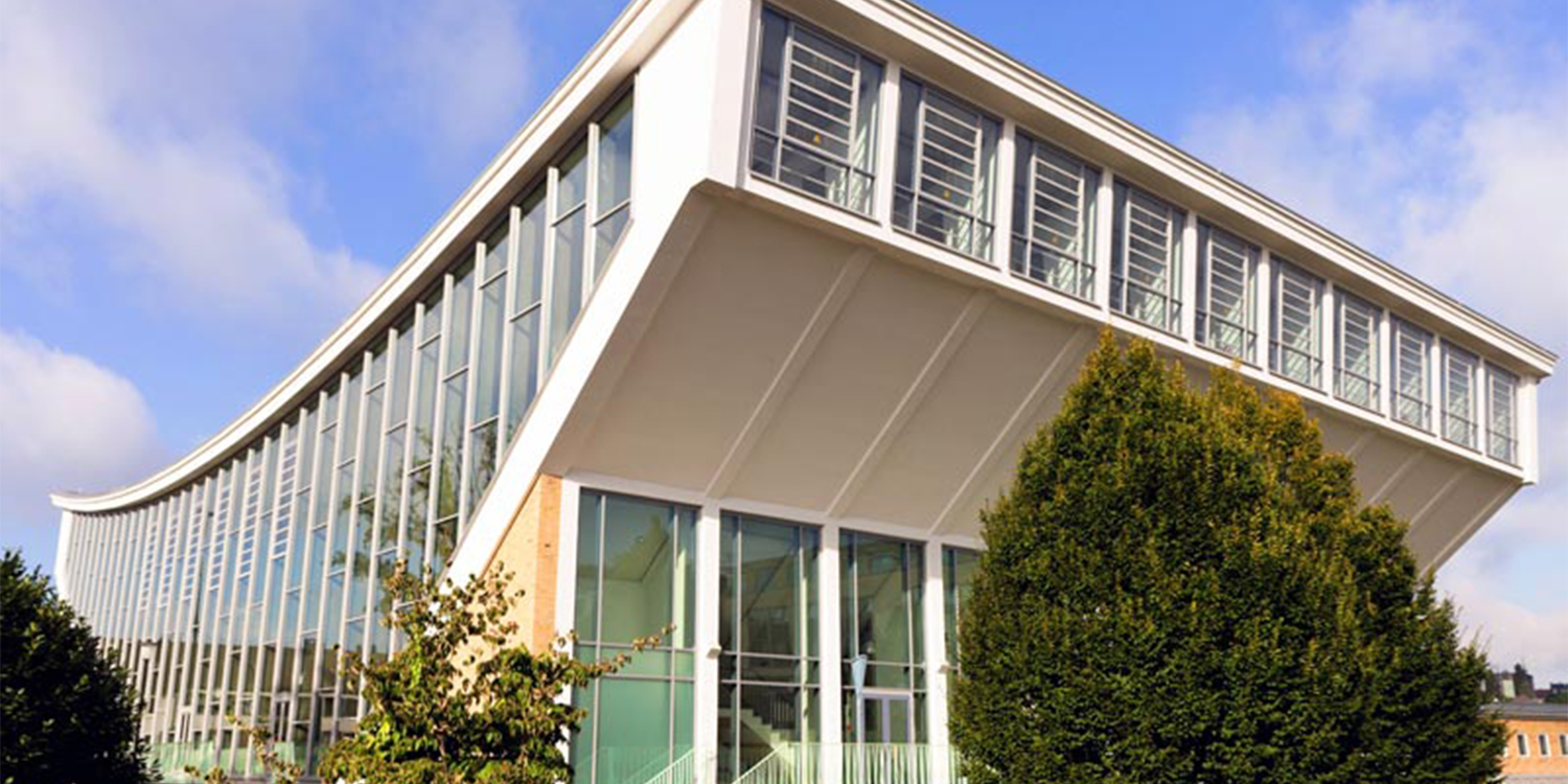 Glass louvre vents on building envelope