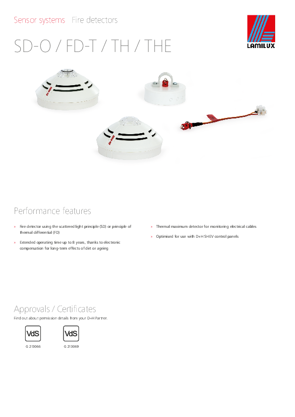 Smoke detector spec sheet