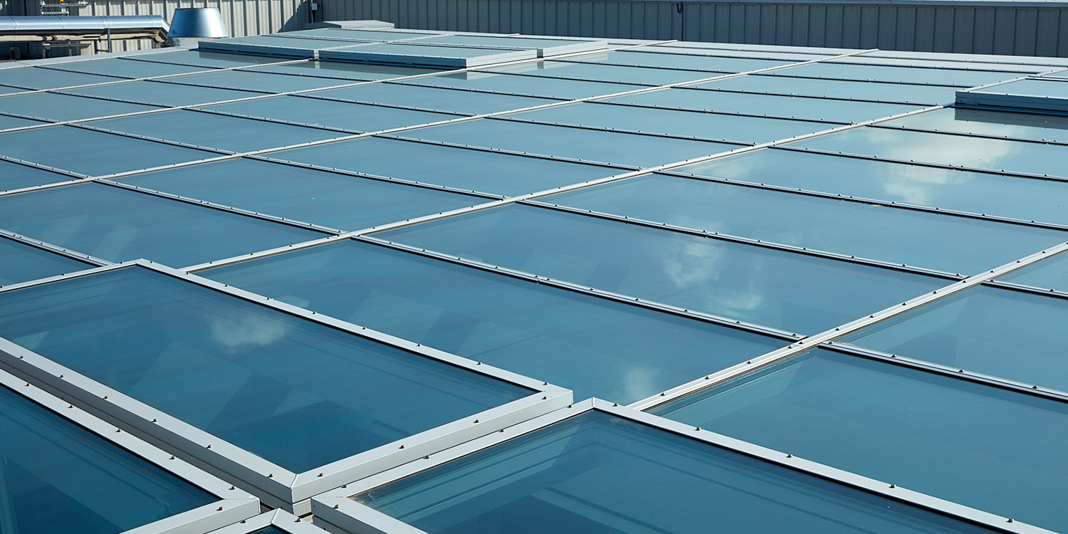 Large glass roof external view