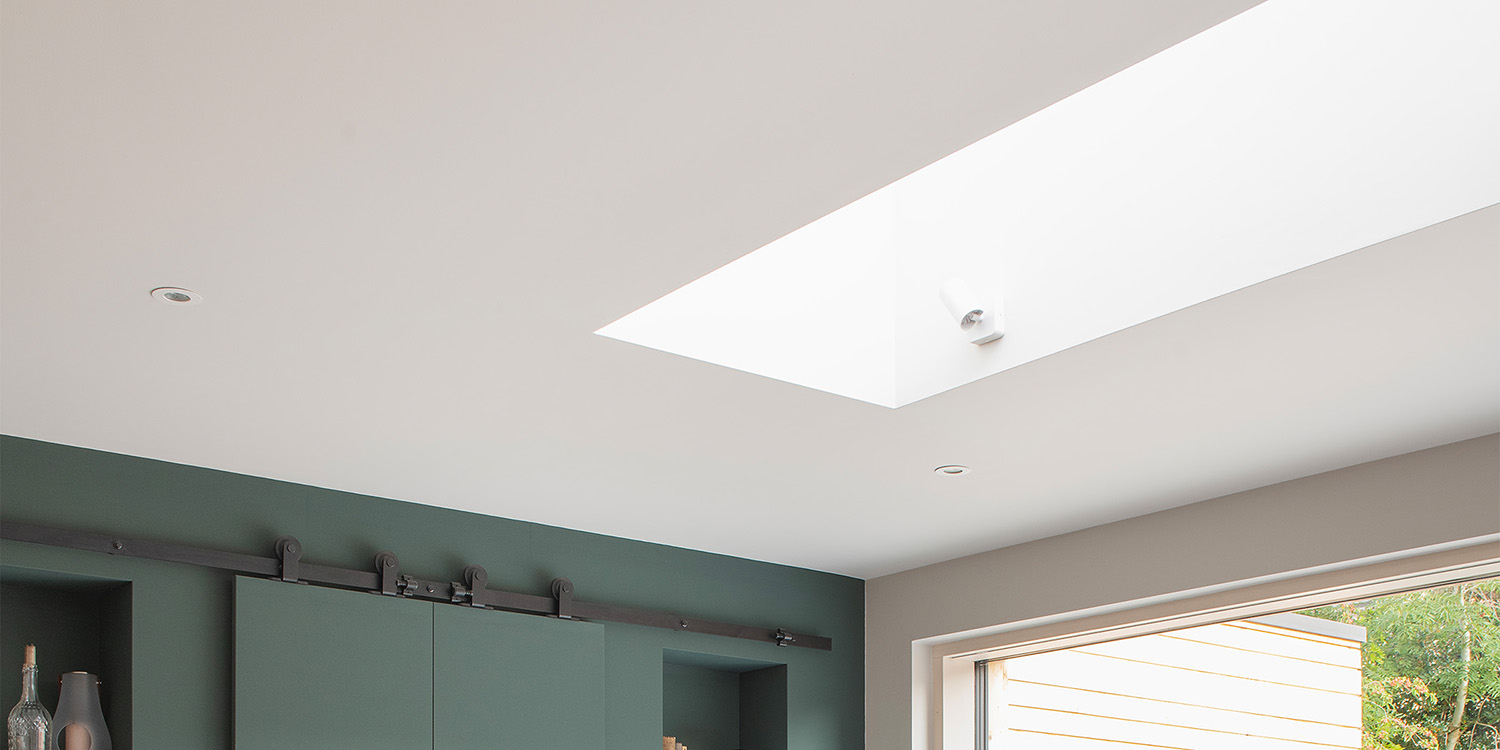 Close up of rooflight on ceiling