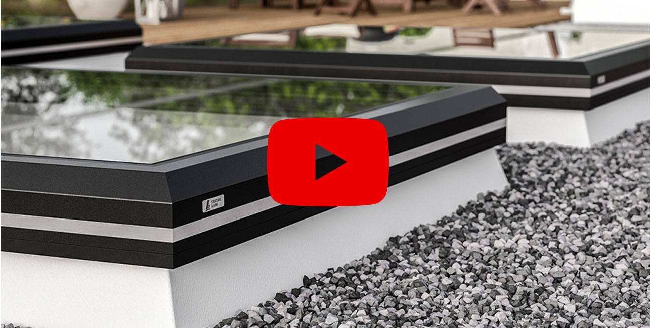 glass Rooflight FE on shingle roof