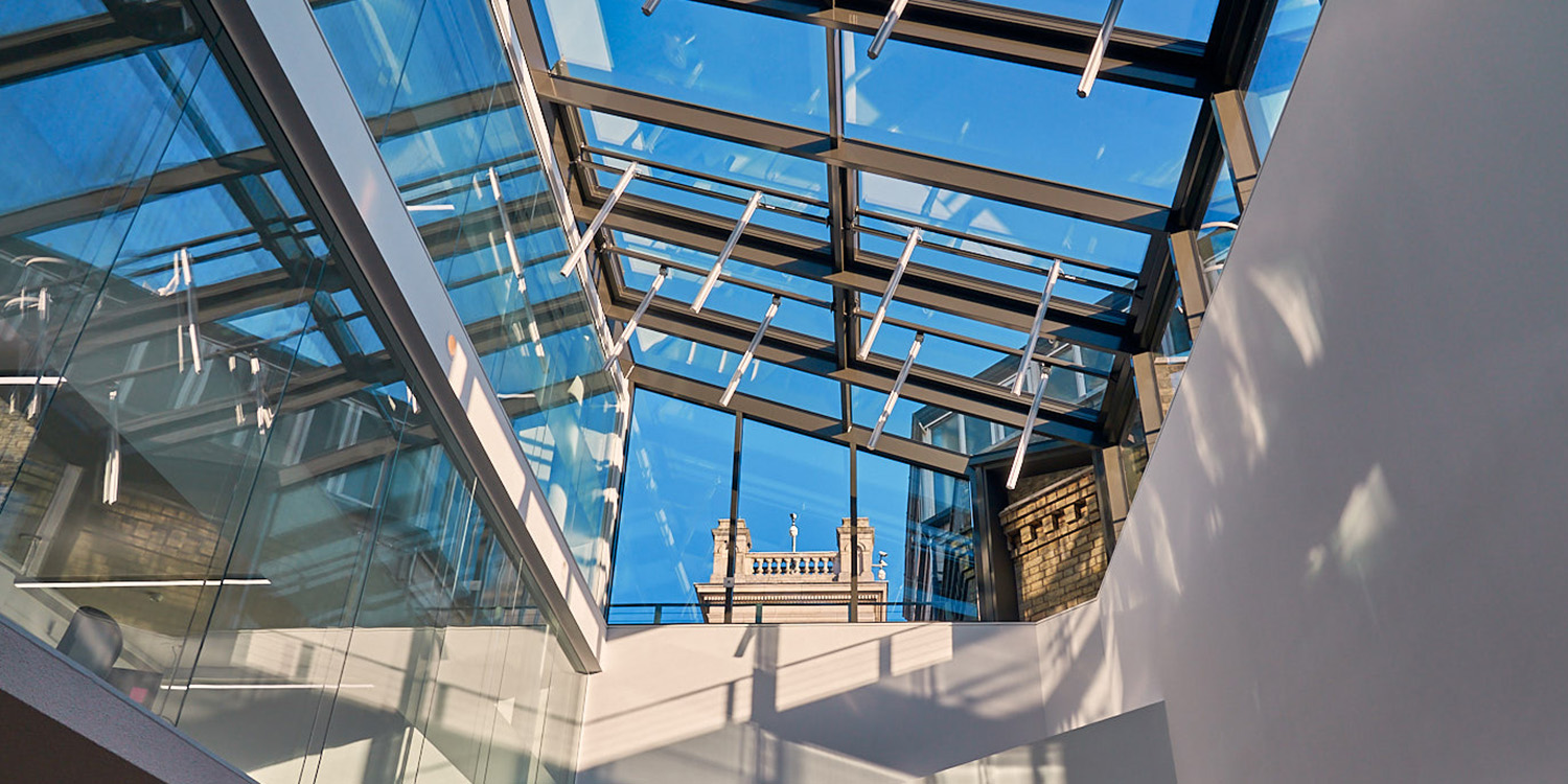 Large glass roof