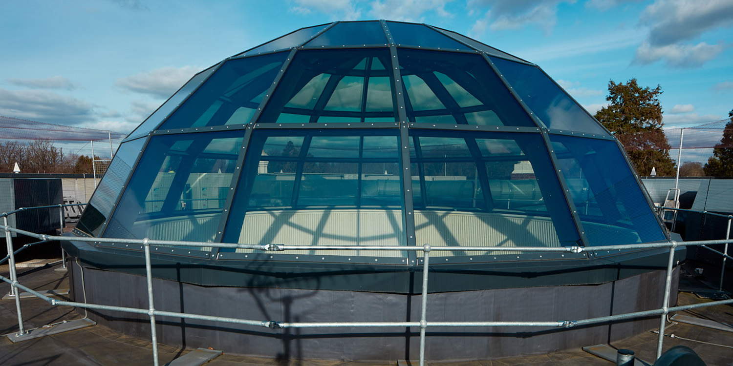 external faceted rooflight dome
