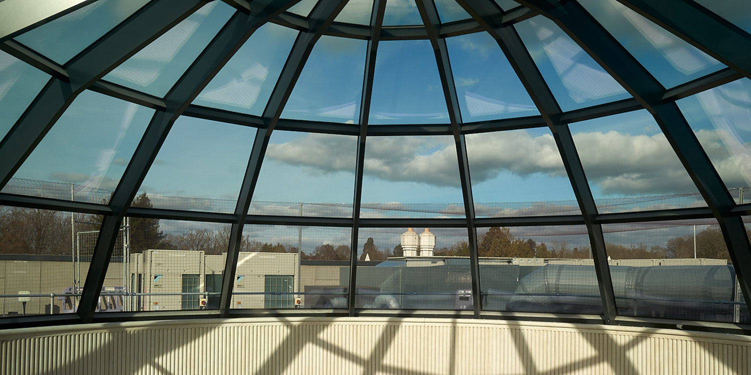 Cut off half glazed rooflight dome