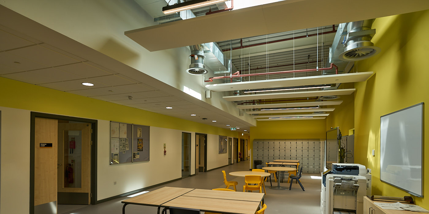 rooflights in a classroom