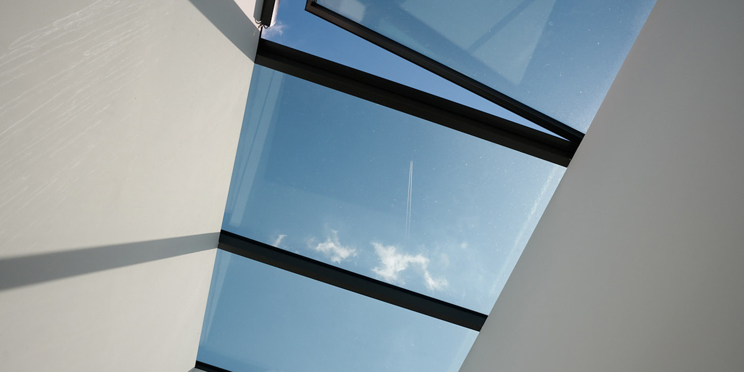 3 pane rooflight with opening pane on right