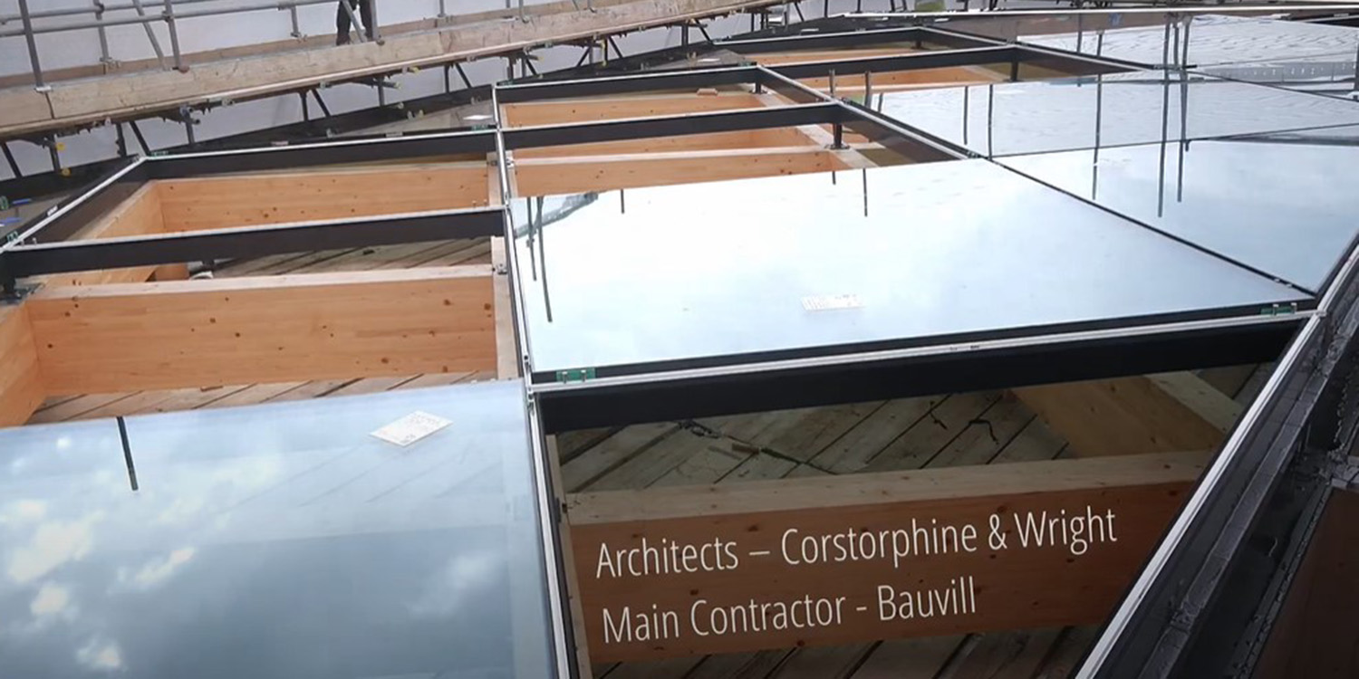 Installation preview of rooflight installation