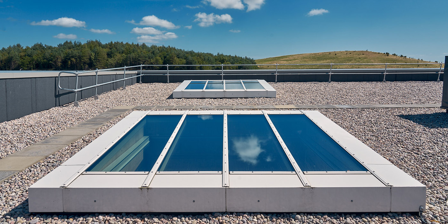 rooflight with four glass panes